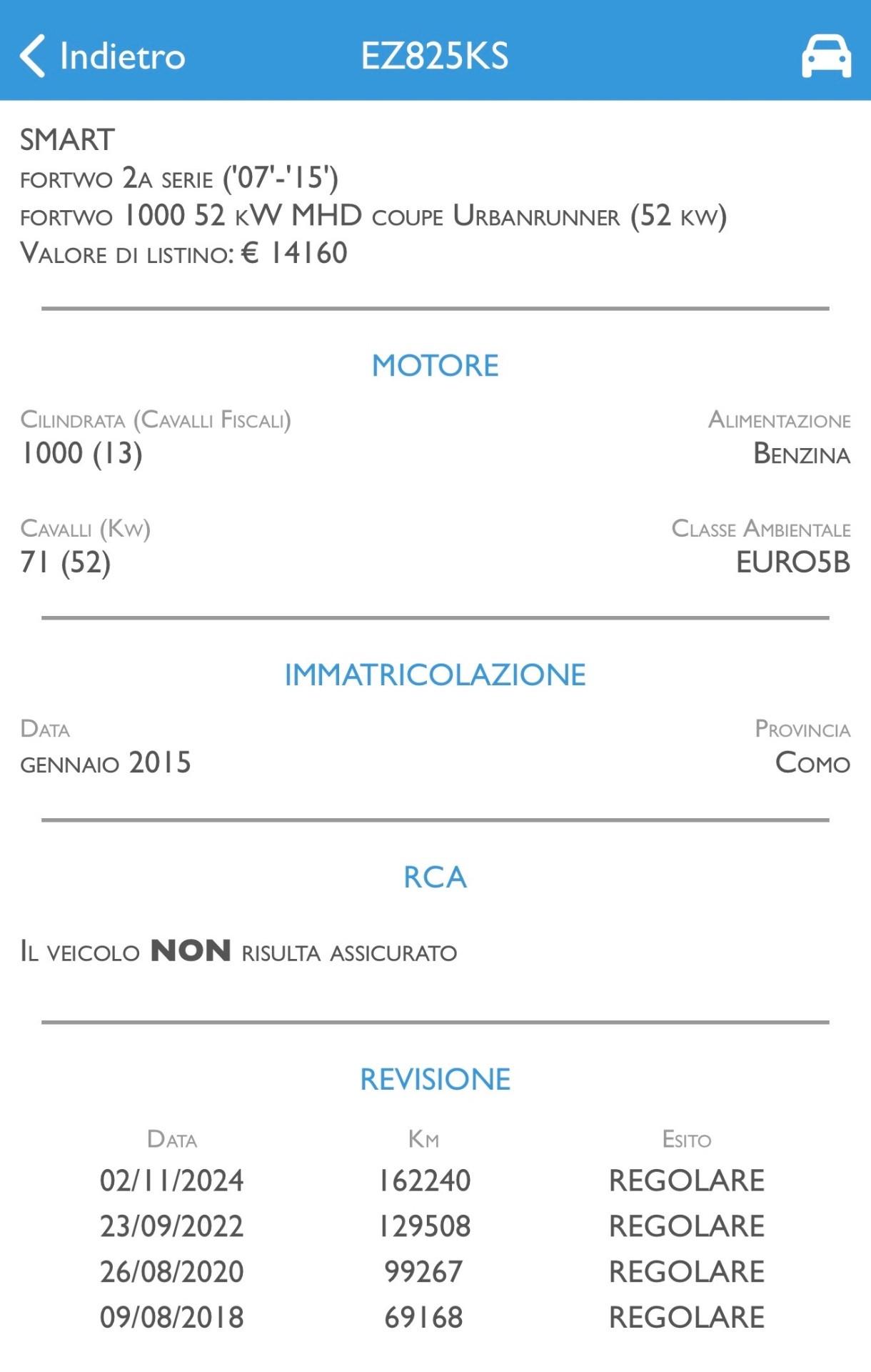 Smart ForTwo 1000 52 kW MHD Urbanrunner