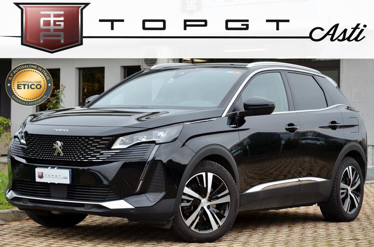 PEUGEOT 3008 1.6 HYBRID4 PLUG IN PHEV GT LINE 300cv AUTO, UFF ITALIANA, EURO 6D, FARI LED, NAVI, RETROCAMERA, PERMUTE