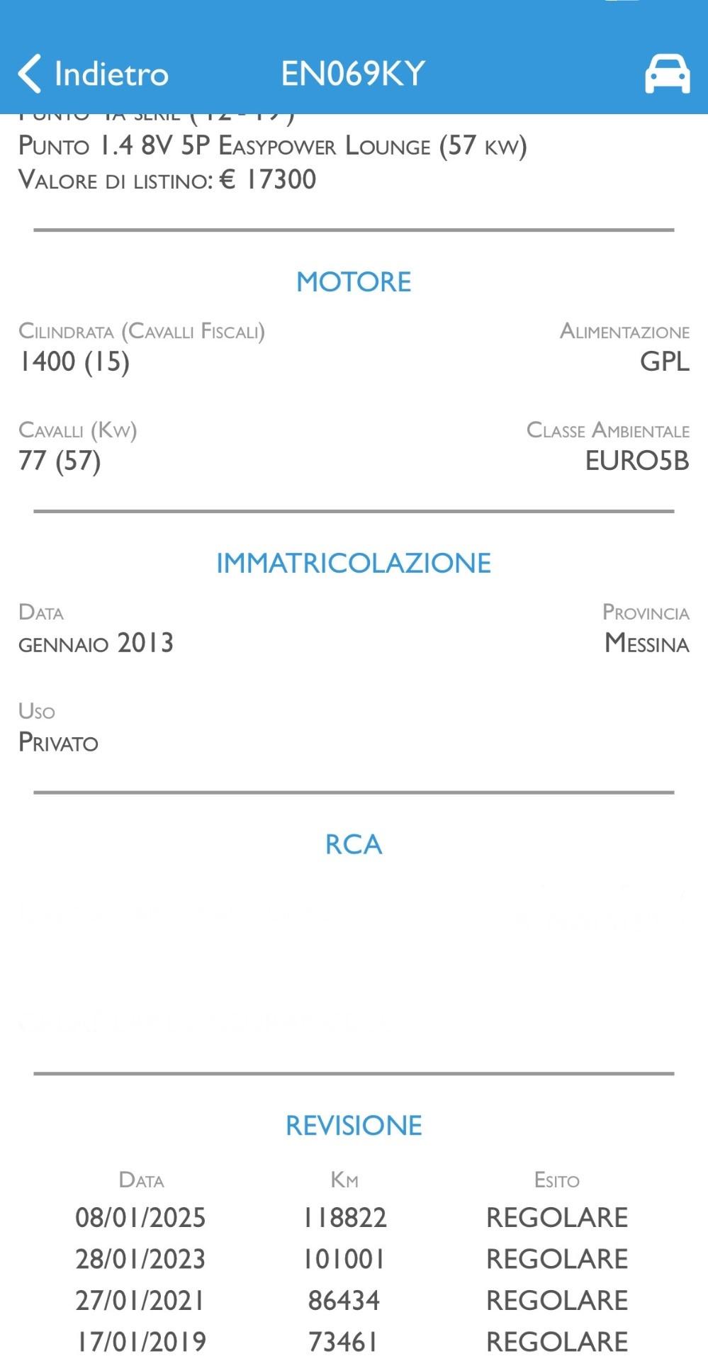Fiat Punto Evo 1.4 77 Cv Benz/Gpl 5P. Emotion Tetto