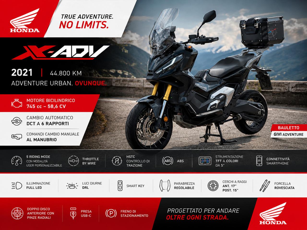 HONDA X-ADV 750 DCT Abs my21 Bauletto GIVI
