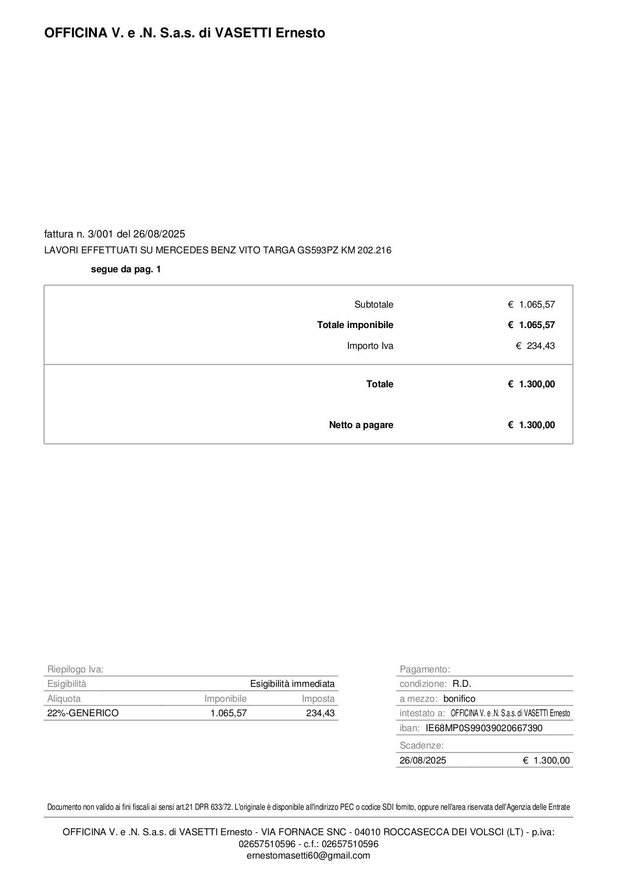 MERCEDES VITO 3.0 V6 204 CV – 9 POSTI AUTOMATICO