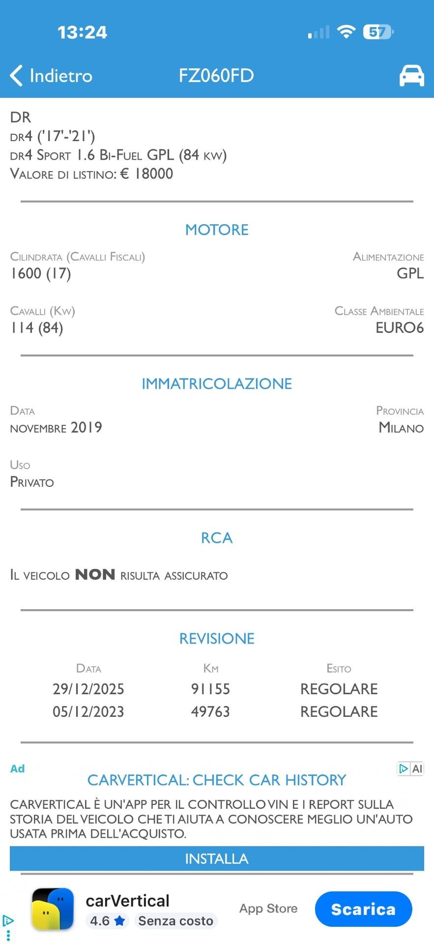 Dr DR4 Sport 1.6 Bi-Fuel GPL TETTO,PERFETTA
