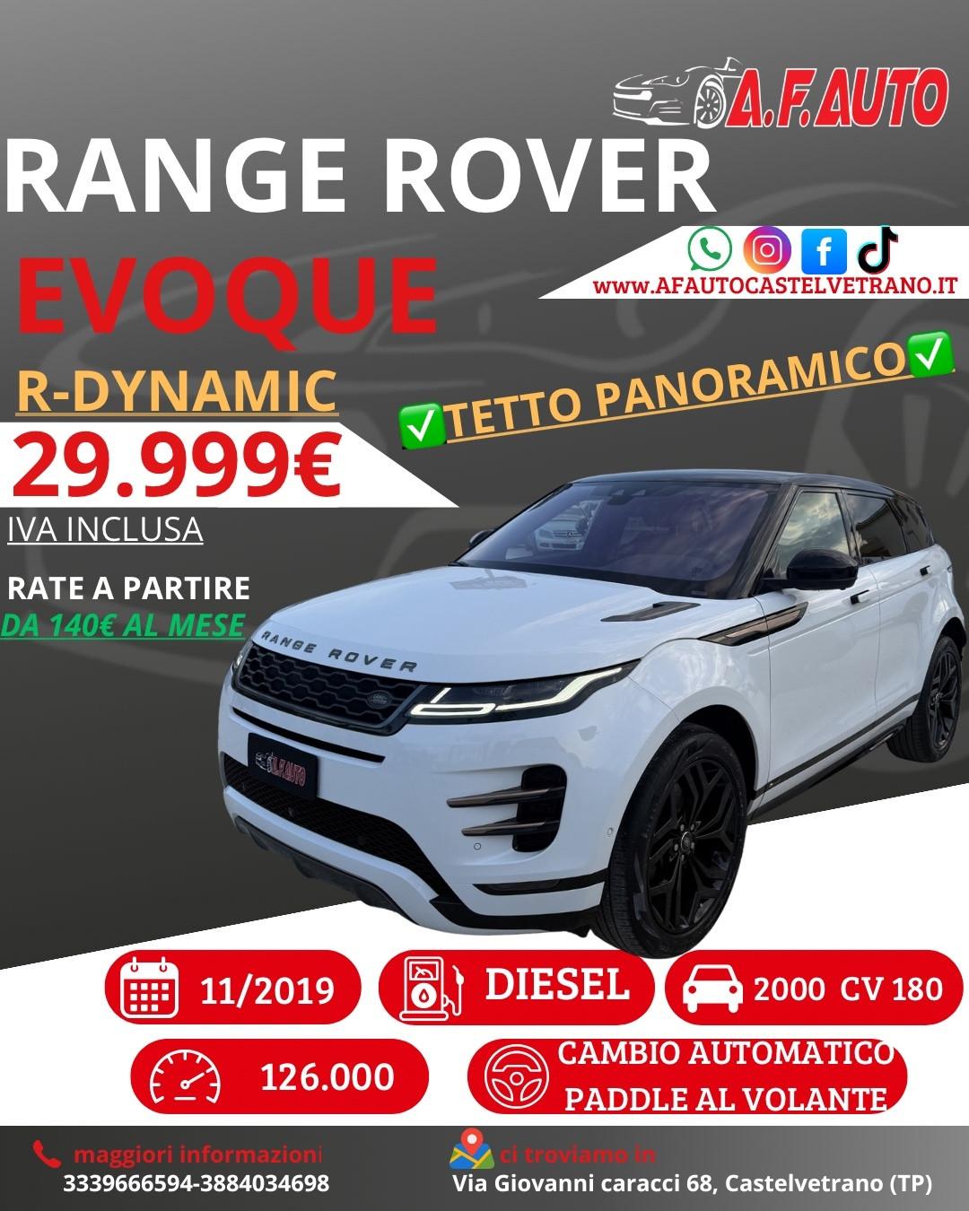 Land Rover Range Evoque 2.0D I4 180 CV AWD Auto R-Dynamic