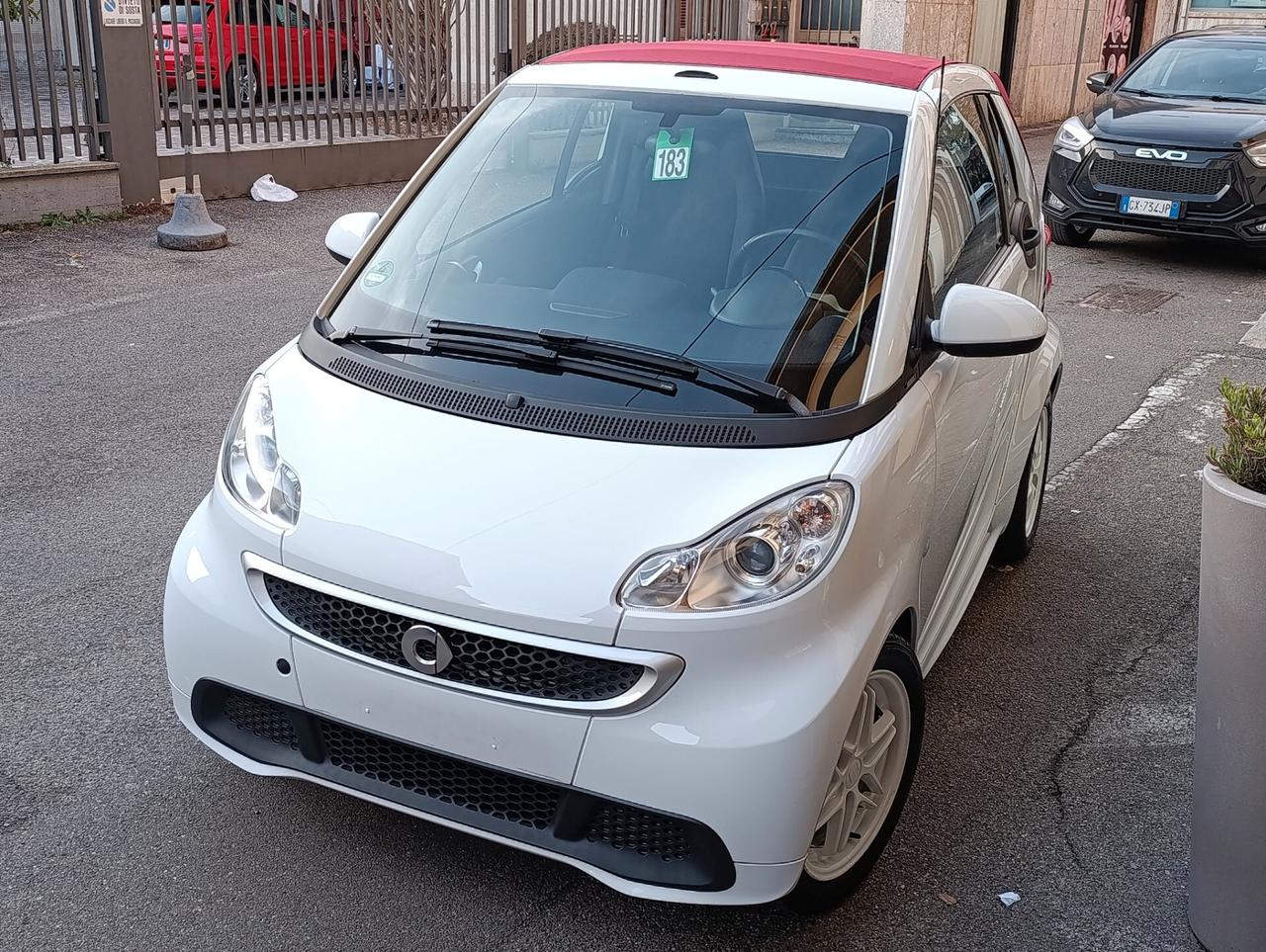 Smart ForTwo 1.0 71cv MHD cabrio Brabus Style Capote Rossa