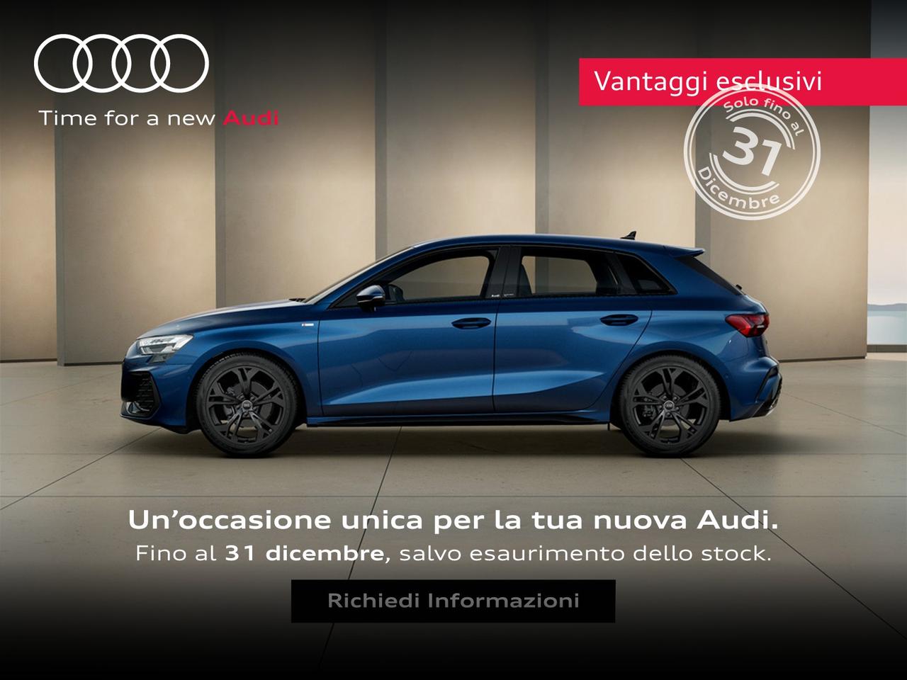 Audi A3 sportback 1.5 tfsi mhev s line edition 150cv s-tronic