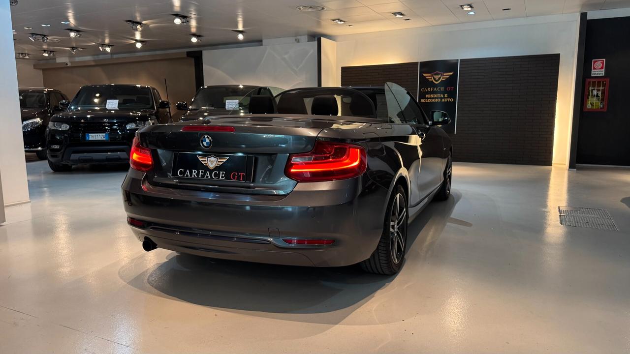 BMW 218i CABRIO SPORT 1.5 BENZINA 136CV - 2015