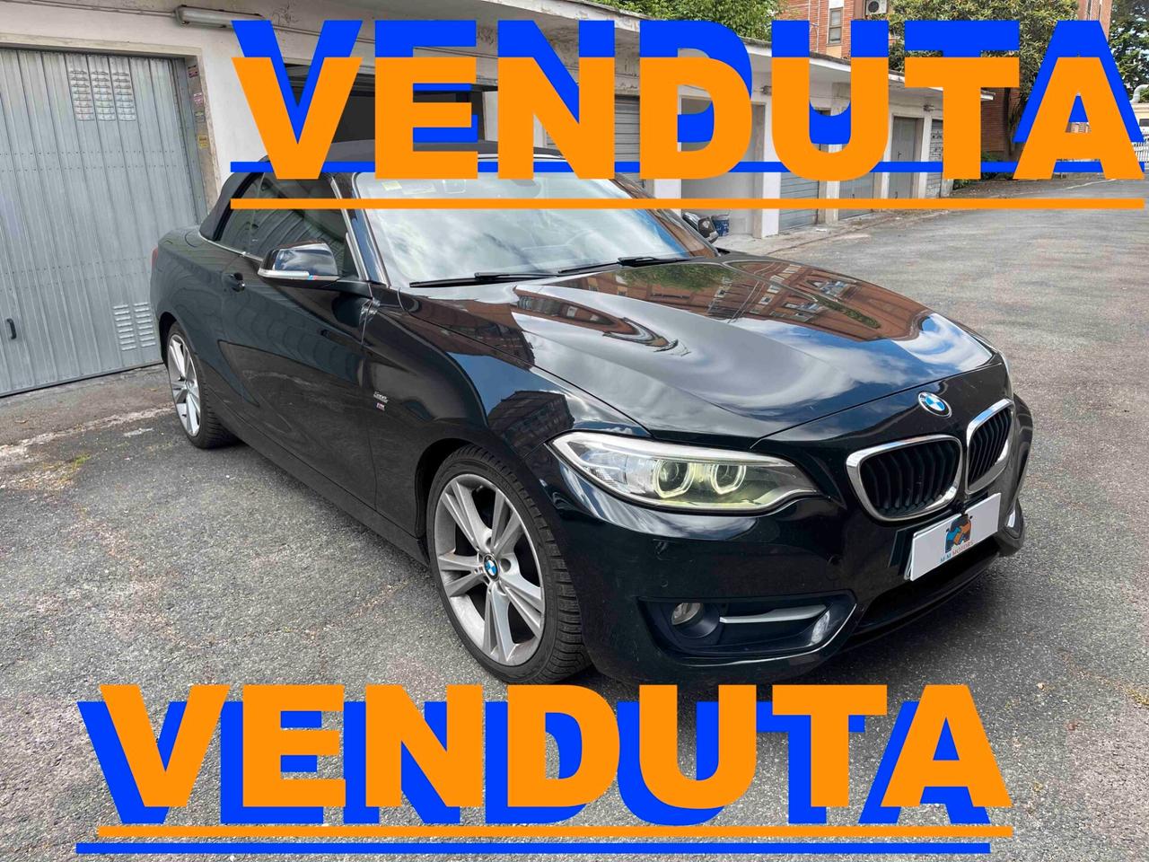 Bmw 218 218d Cabrio Sport Automatica Interni pelle chiara