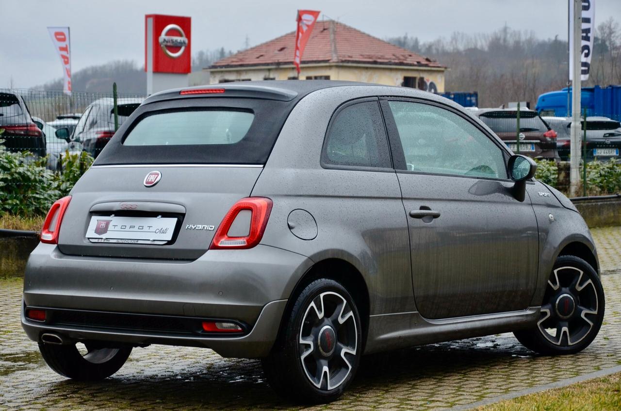 FIAT 500C 1.0 HYBRID SPORT CABRIO 70cv, TUTTI SERVICE UFF FIAT, EURO 6D, APPLE ANDROID, CRUISE, PERMUTE