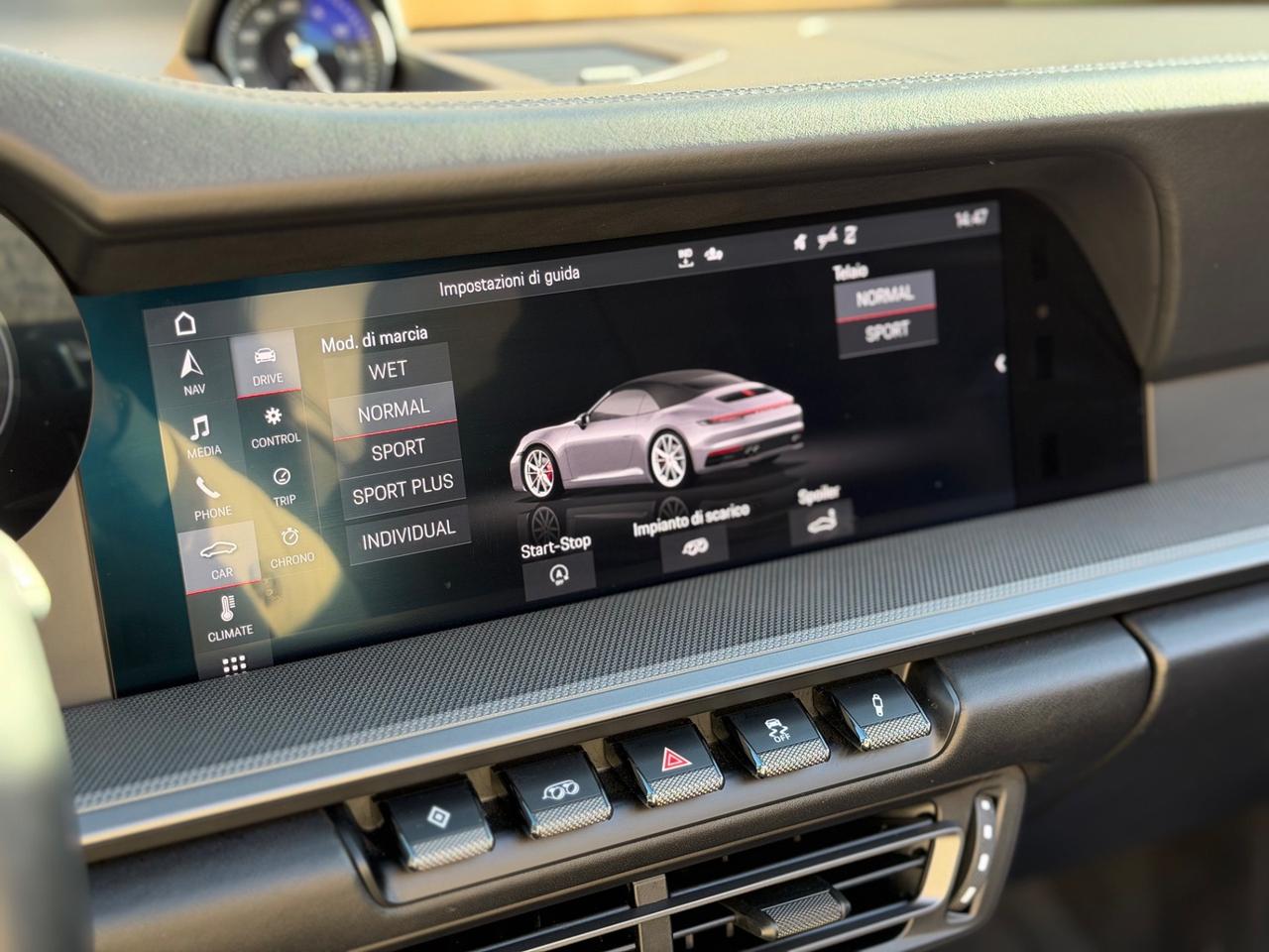 Porsche 911 Carrera S 992 3.0 450 CV Cabrio PDK SCARICHI LED