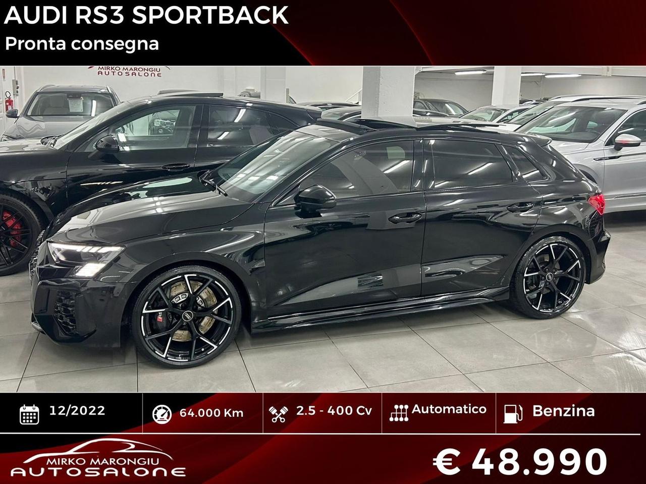 Audi A3 RS 3 SPB TETTO FULL finanziabile