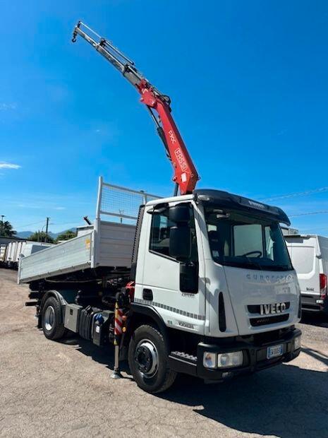 Iveco Eurocargo 100E21 Ribaltabile trilaterale+Gru FASSI