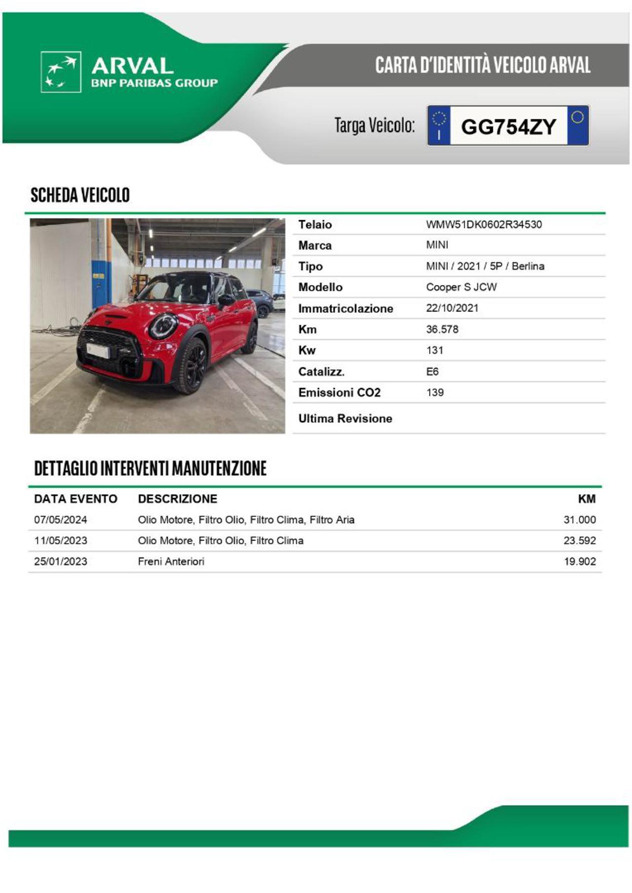 MINI Cooper S 2.0 Cooper S JCW John Cooper Works aut. 5p.
