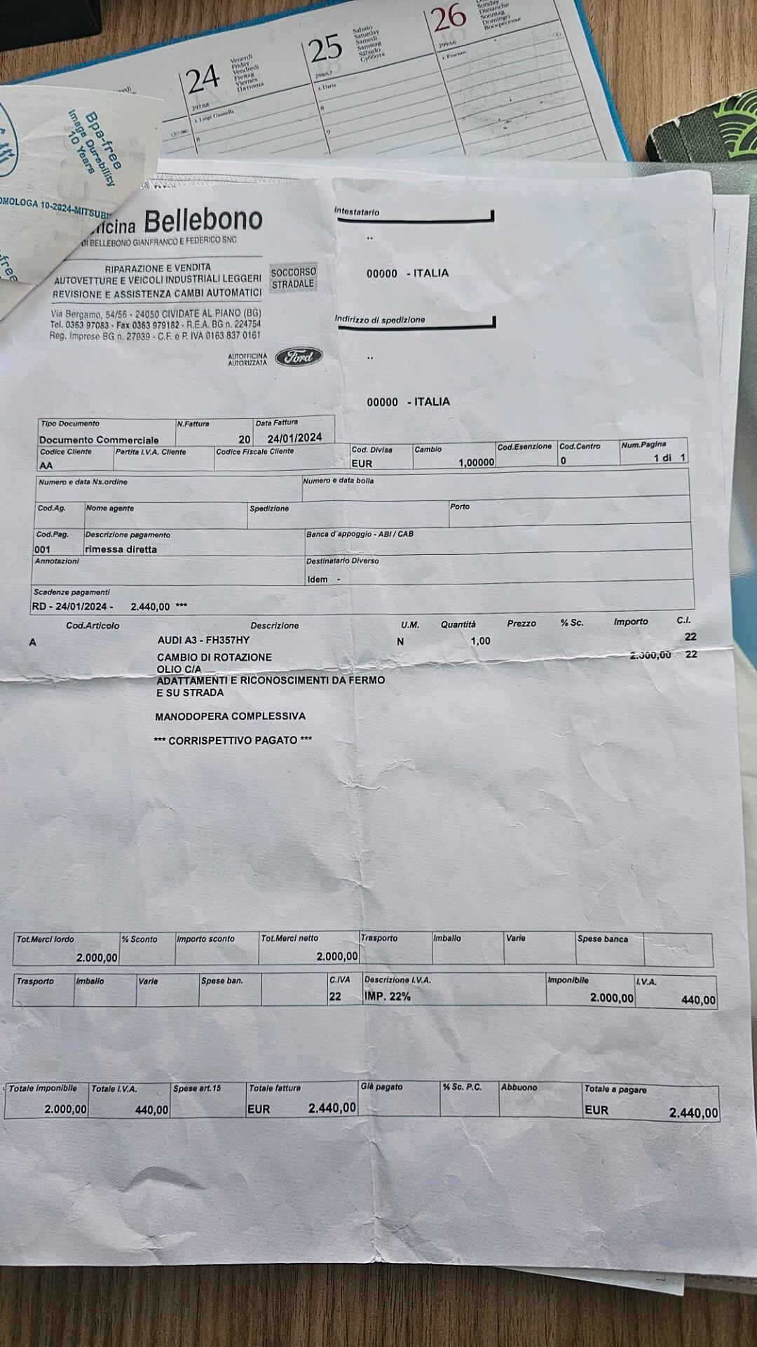 Audi A3 SPB 2.0 TDI 170 CV F.AP. S tronic Attraction