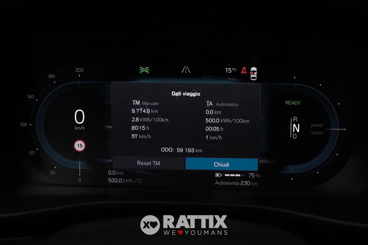 Volvo C40 motore elettrico Twin Motor Ultimate AWD + tetto panoramico