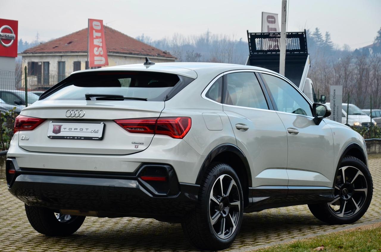 AUDI Q3 SPB 2.0 TDI S-LINE EDITION QUATTRO 150cv S-TRONIC, UNICOPROPRIETARIO, GARANZIA AUDI 1/2028, SERVICE AUDI, UFF ITALIANA, ARGENTO RUGIADA, EURO 6D, FARI FULL LED, 19", PERMUTE