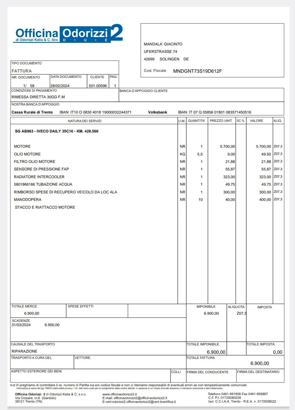 Iveco Furgone e Pedana