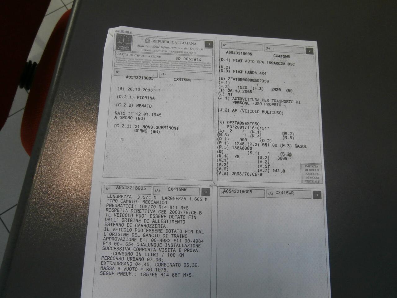 Fiat Panda 1.3 MJT 16V 4x4 Climbing Unico Proprietario