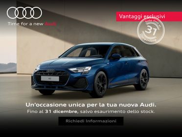 Audi A3 sportback 1.5 tfsi mhev s line edition 150cv s-tronic