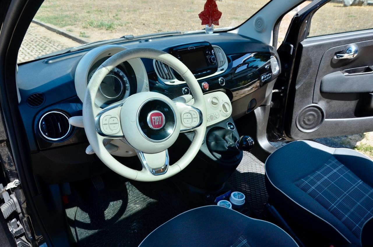 FIAT 500 1.2 LOUNGE 69cv MANUALE, UFF ITALIANA, SERVICE DIMOSTRABILI, TETTO, BLUETOOTH, PERMUTE