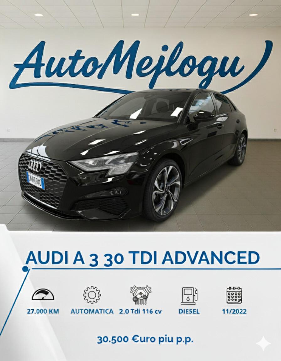 Audi A3 SPB 30 TDI S tronic Business Advanced