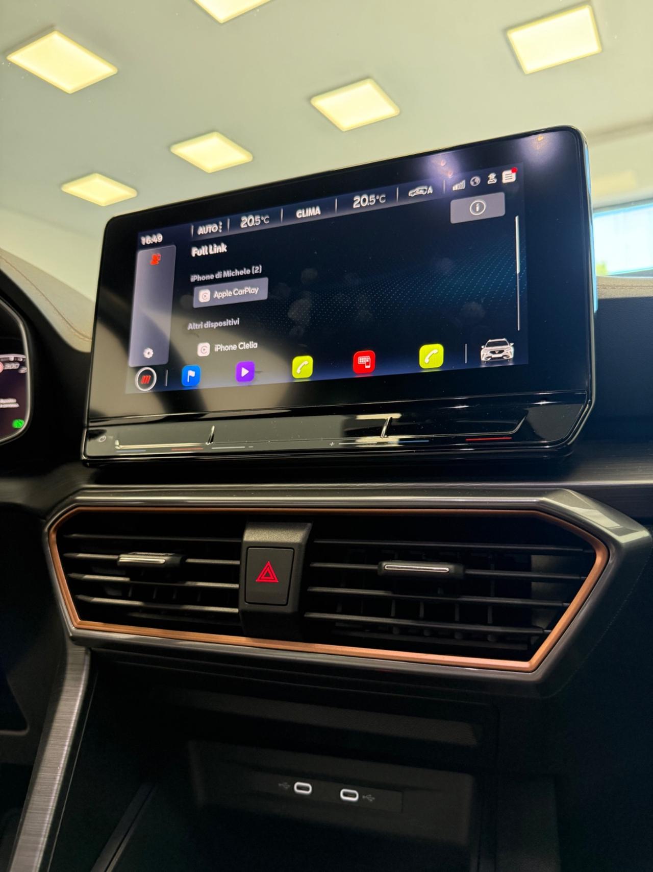 Cupra Formentor 1.5 tsi 150cv dsg LUCI SOFFUSE,TELECAMERA,NAVI,APPLE CARPLAY,ANDROID AUTO,PELLE PARZIALE