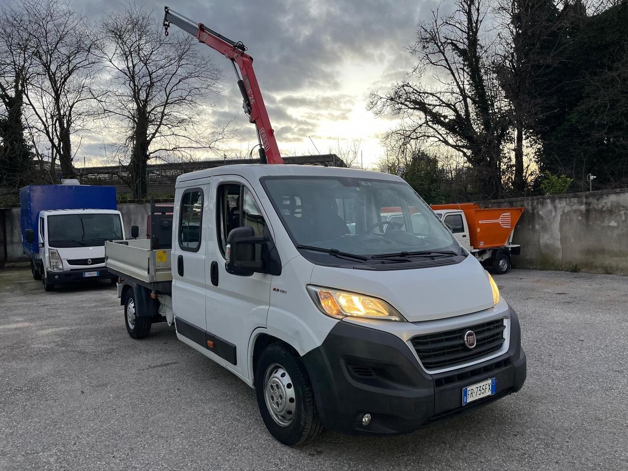 Fiat ducato max 23 -7 posti cassone F. Gru Fassi-2018