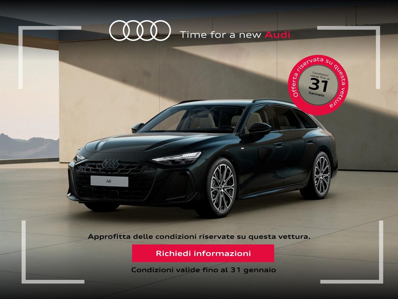 Audi A6 avant 2.0 tdi mhev + s line edition quattro 204cv s-tronic