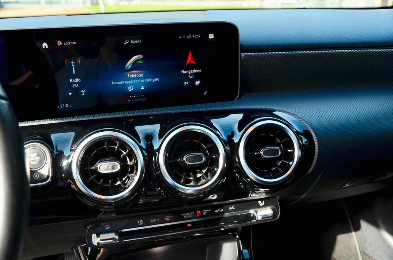 MERCEDES-BENZ A180 1.4 SPORT 136cv MANUALE, BENZINA/GPL, ESENTE BOLLO, EURO 6D, FARI LED, APPLE/ANDROID, PERMUTE