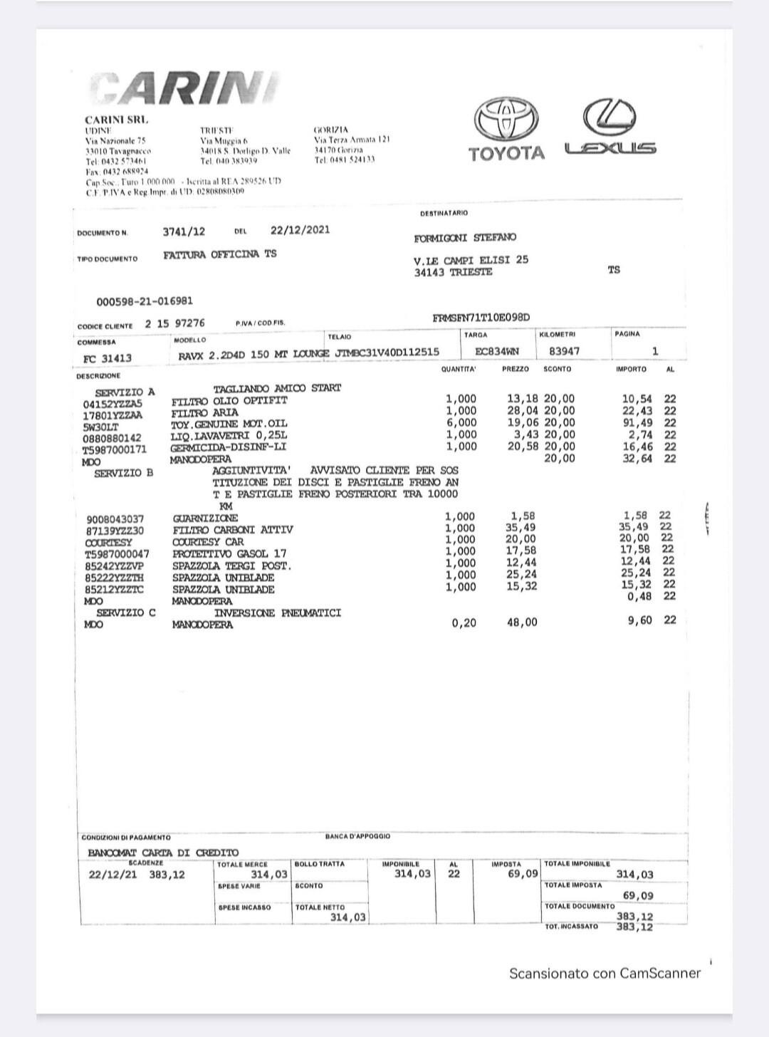 TOYOTA Rav4 Crossover 2.200 D-Cat 150cv 4WD