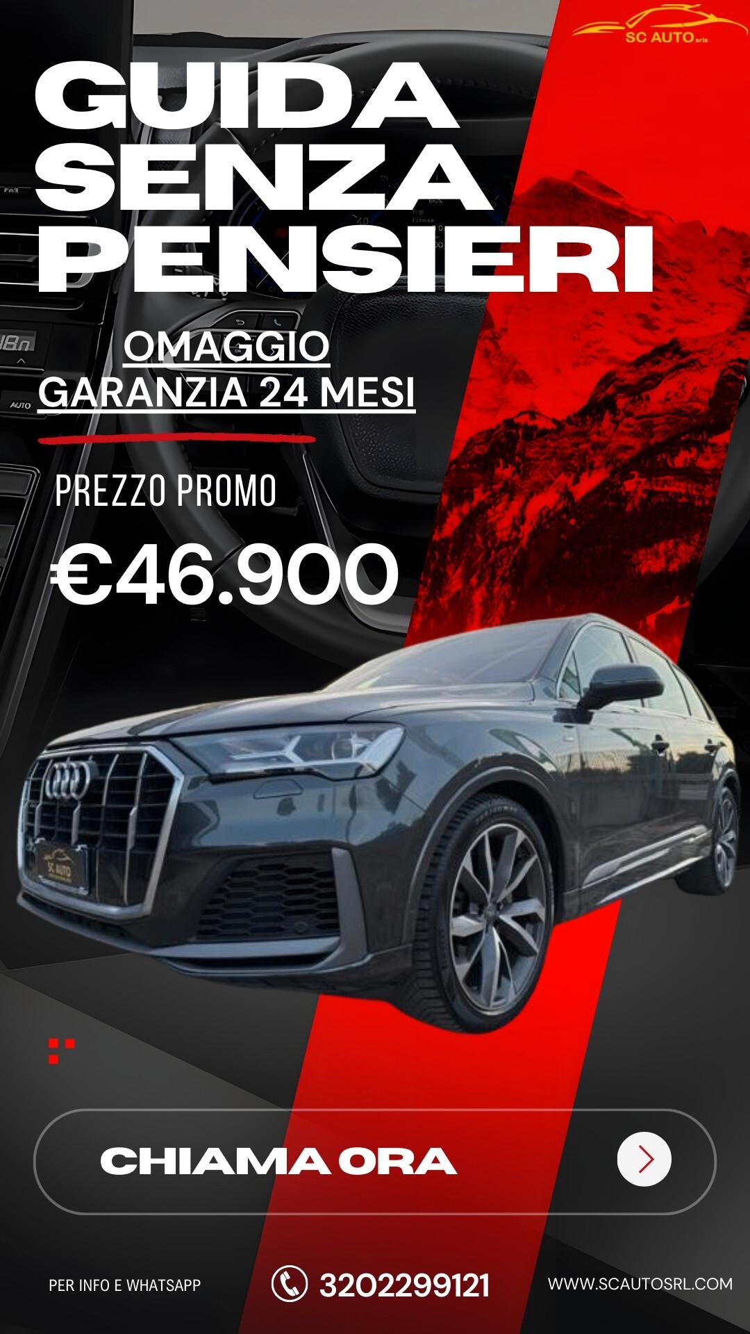 Audi Q7 50 TDI quattro tiptronic Sport Plus 7p.ti PREZZO CON FINANZIAMENTO