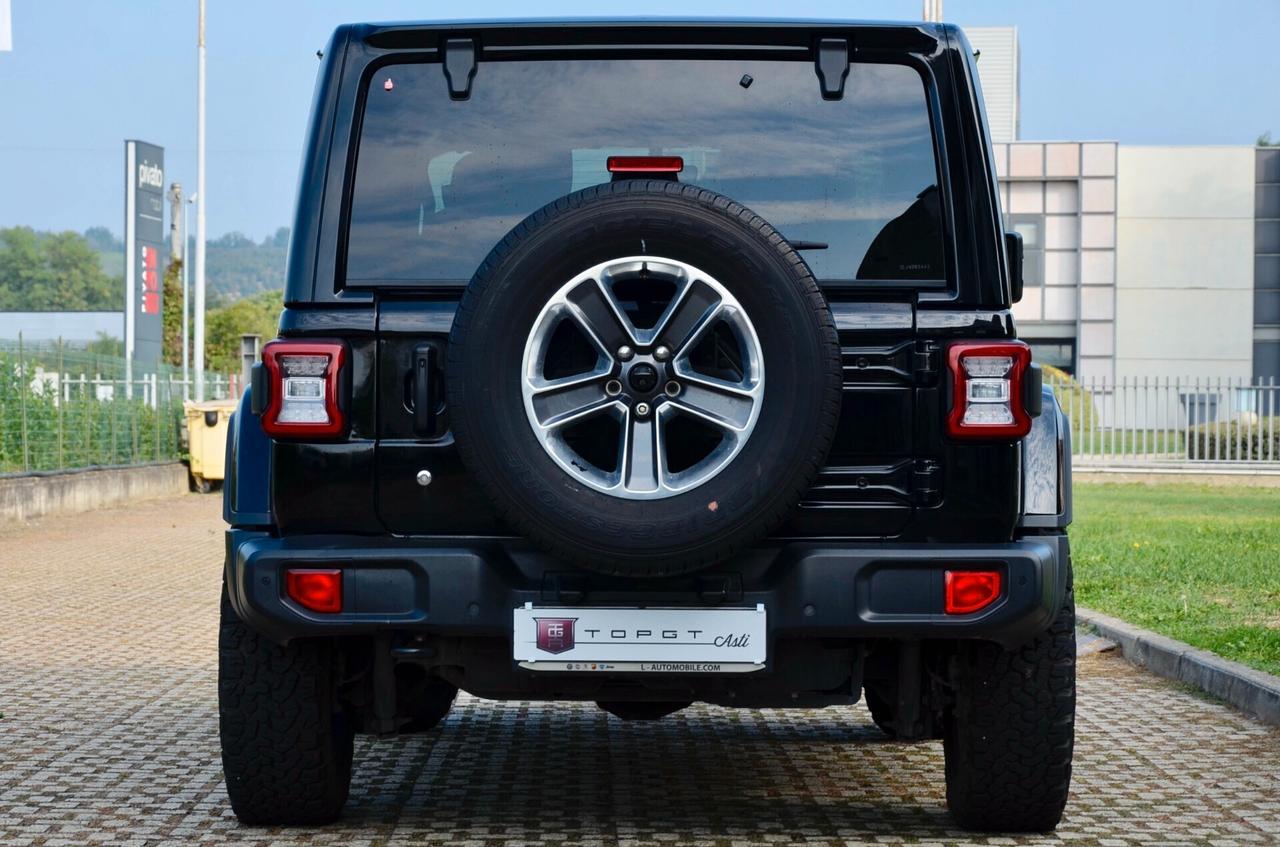 JEEP WRANGLER SAHARA 2.2 MJT 200cv AT8, UFF ITALIANA, SERVICE CON FATTURE, EURO 6D, FARI LED, KEYLESS, NAVI, RETROCAMERA, PERMUTE