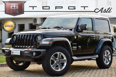 JEEP WRANGLER SAHARA 2.2 MJT 200cv AT8, UFF ITALIANA, SERVICE CON FATTURE, EURO 6D, FARI LED, KEYLESS, NAVI, RETROCAMERA, PERMUTE