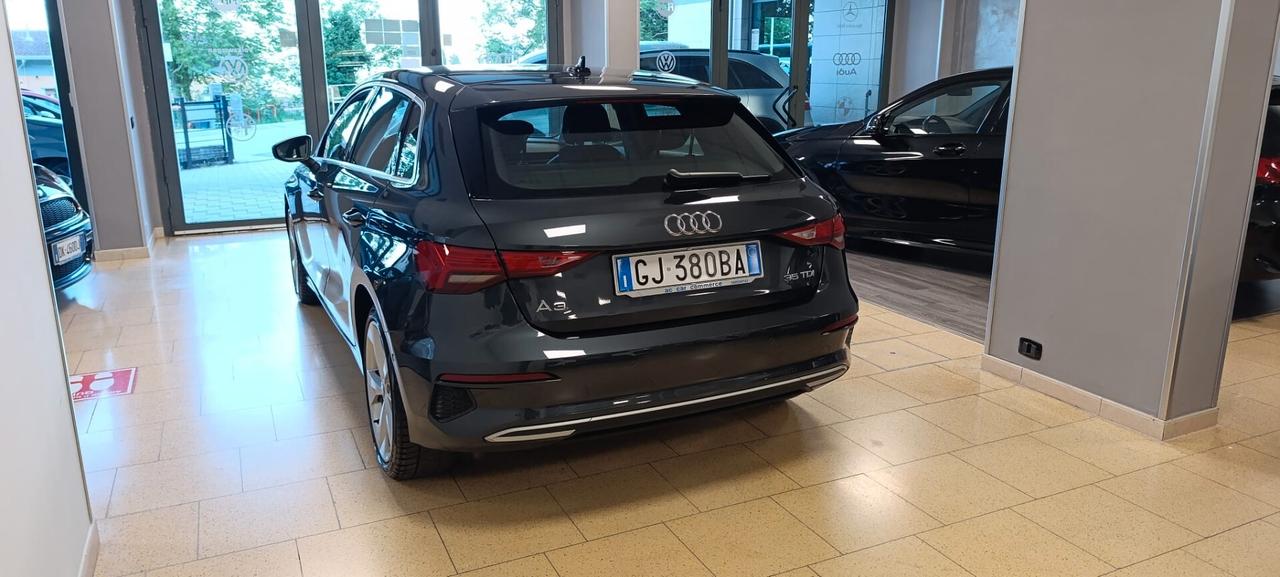Audi A3 SPB 35 TDI S tronic Business Advanced 3 ANNI GARANZIA COMPLETA