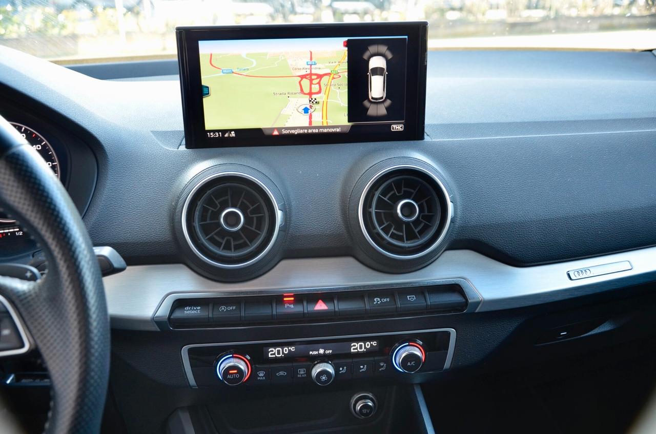 AUDI Q2 1.4 TFSI S-LINE INT+EXT 150cv S-TRONIC, UNICOPROPRIETARIO, UFF ITALIANA, FULL LED, NAVI, PERMUTE