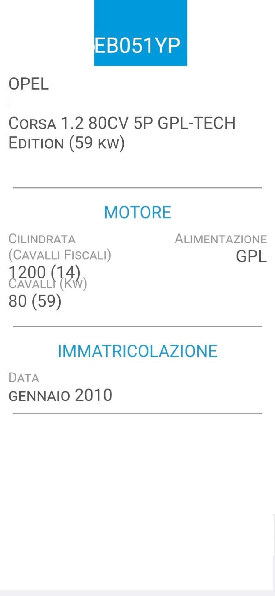 Opel Corsa 1.2 80CV 5 porte GPL-TECH Club