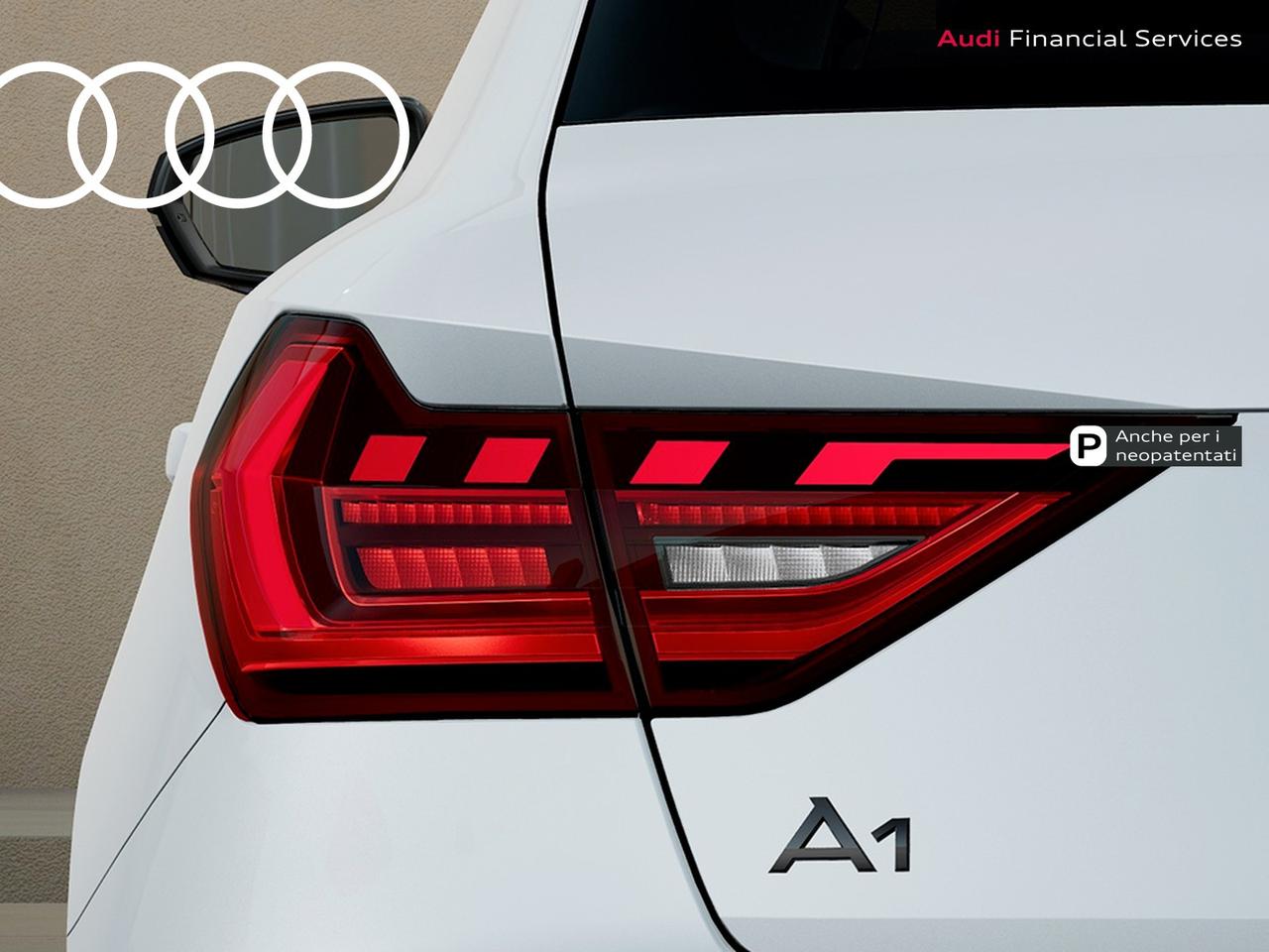 Audi A1 sportback 30 1.0 tfsi identity black 116cv s-tronic