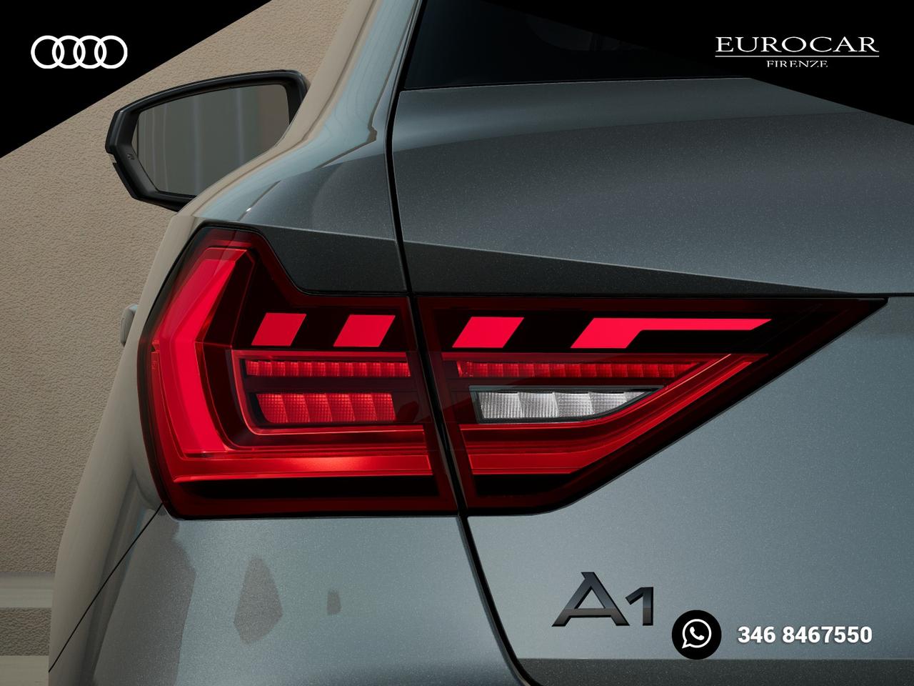 Audi A1 sportback 30 1.0 tfsi identity black 116cv s-tronic