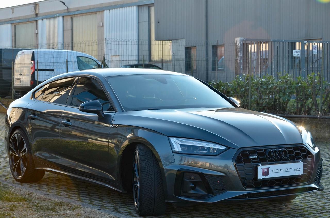 AUDI A5 SPB 40 2.0 TDI MHEV S-LINE INT+EXT QUATTRO 204cv S-TRONIC, UNICOPROPRIETARIO, SERVICE CON FATTURE, ECCELLENTI CONDIZIONI, MATRIX, RETROCAMERA, 20", PERMUTE