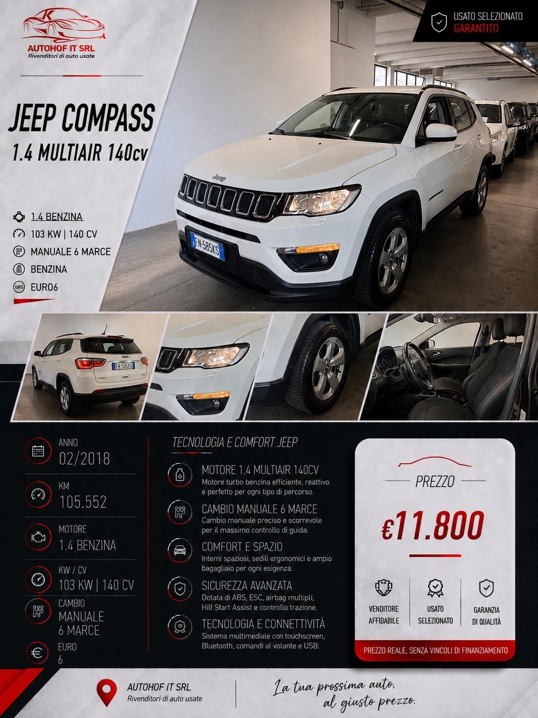 Jeep Compass 1.4 BENZINA 2WD Limited