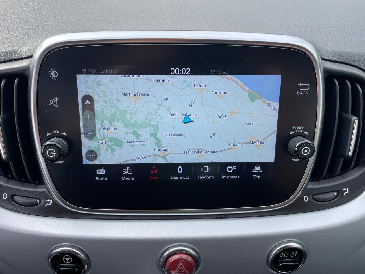 Fiat 500 30000km 1.0 Hybrid Connect-sport led-navigatore-cielo nero