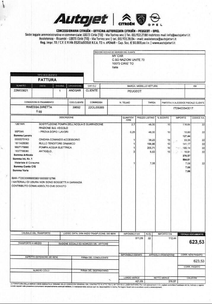 Peugeot 3008 Hybrid 4WD Tagliandi Certificati