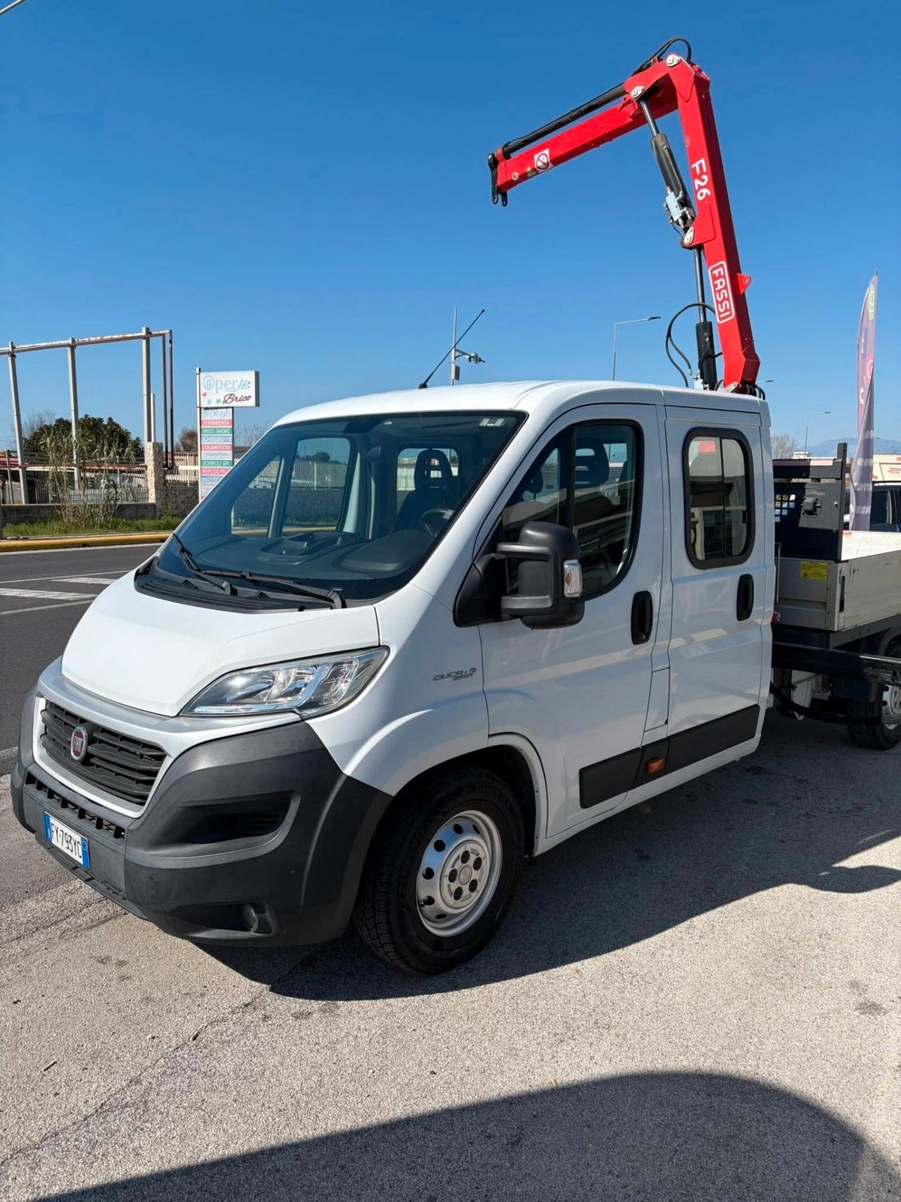 Fiat Ducato Maxi doppia cabina 7 posti gru fassi