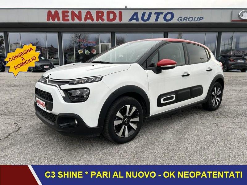 Citroën C3 PureTech 83 S&S Shine CERCHI 16+CLIMA AUTO+FARI LED+KEYLESS
