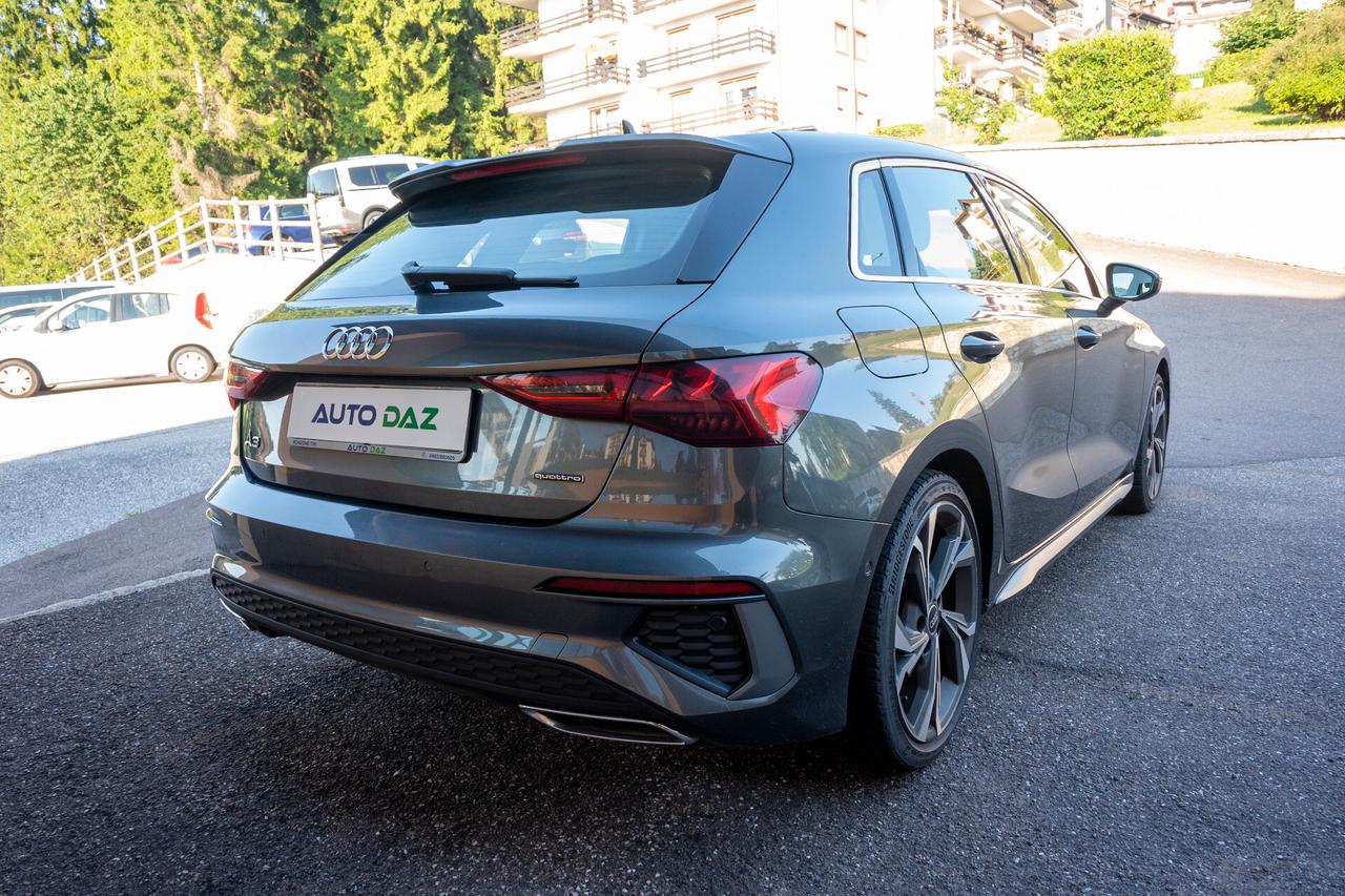 Audi A3 2.0 TDI quattro S line 200CV - UNIPROPRIETARIO