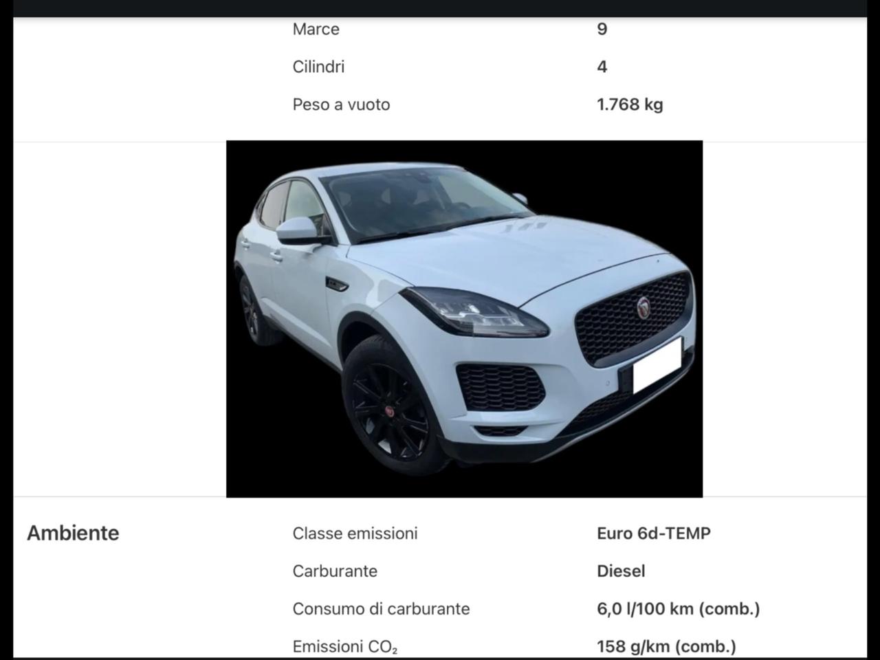 Jaguar E-Pace 2.0D 150 CV AWD aut. HSE Perfetta