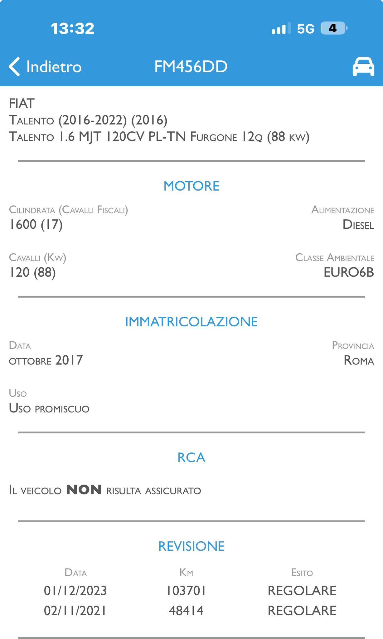 FIAT Talento 1.6 mjt LH1 12Q 120cv E6