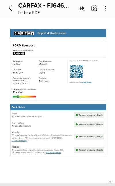 Ford EcoSport 1.5 TDCi 95 CV Titanium