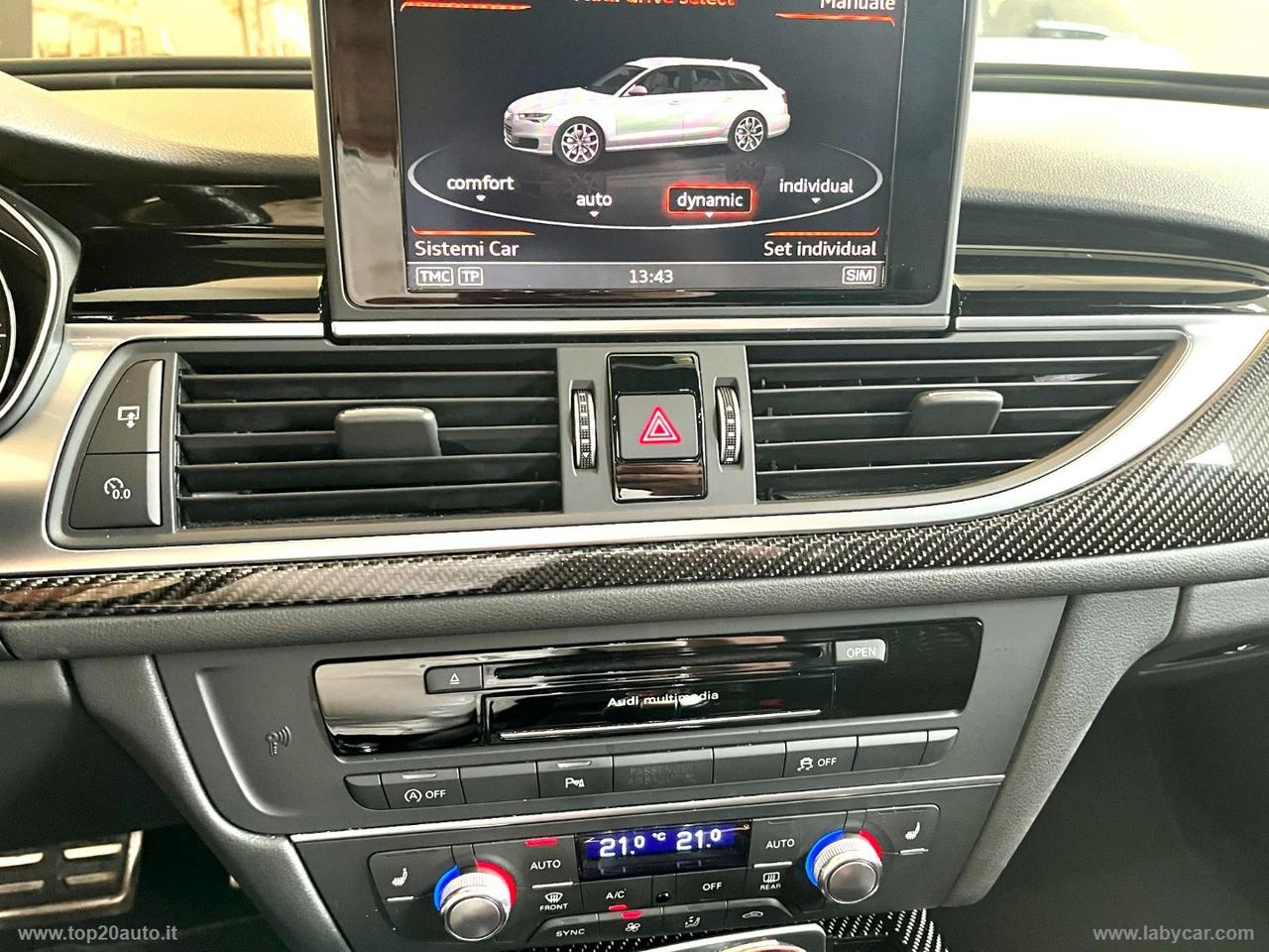 AUDI RS6 PERFORMANCE TETTO PELLE CARBOCERAMICI TETTO PELLE FRENI CARBO HOTSPOT WIFI