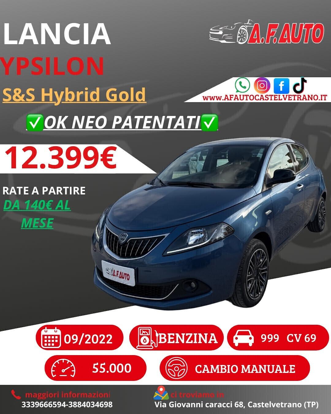 Lancia Ypsilon 1.0 FireFly 5 porte S&S Hybryd Gold