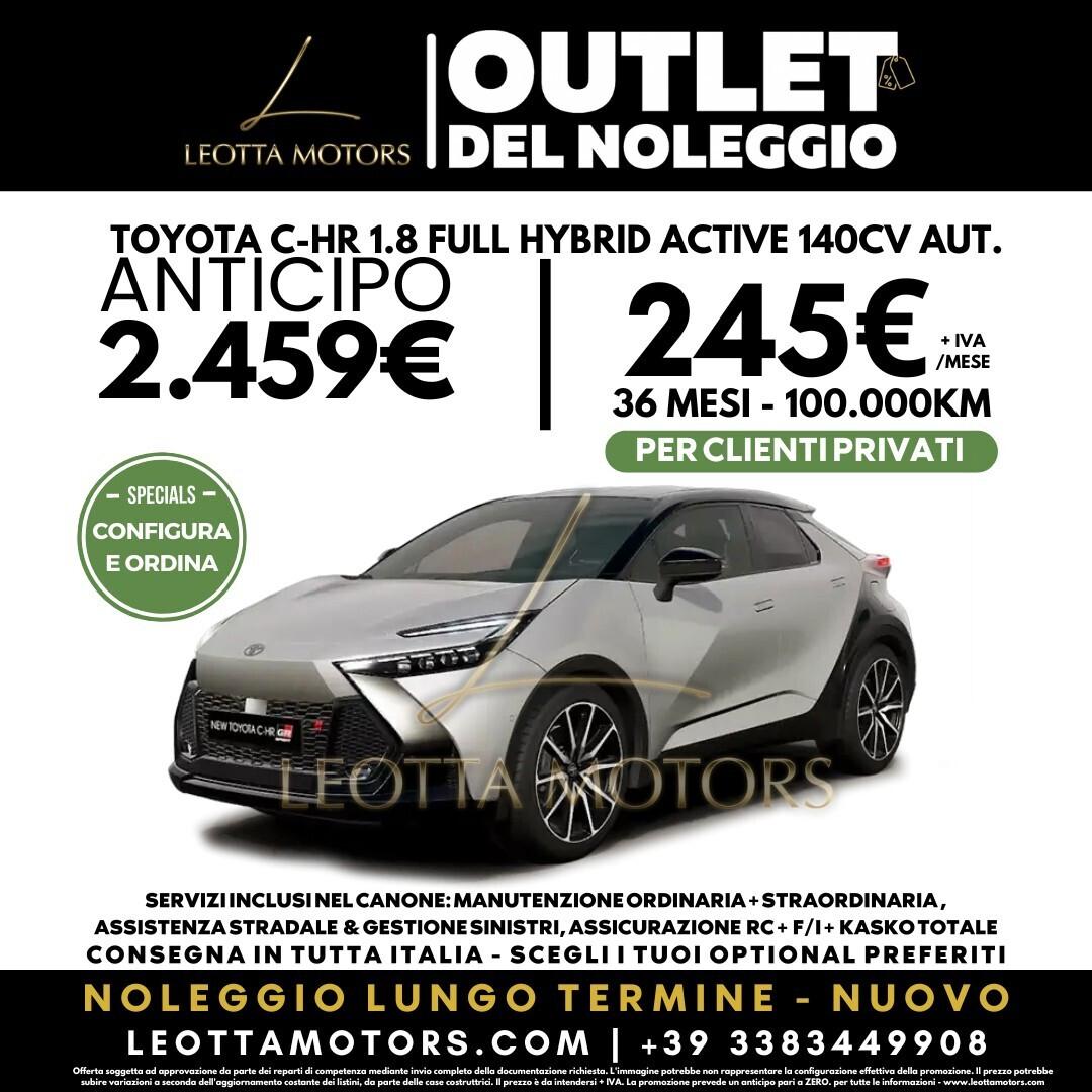 Toyota C-HR 1.8 FULL HYBRID 140CV ACTIVE AUT. - CLIENTE PRIVATO